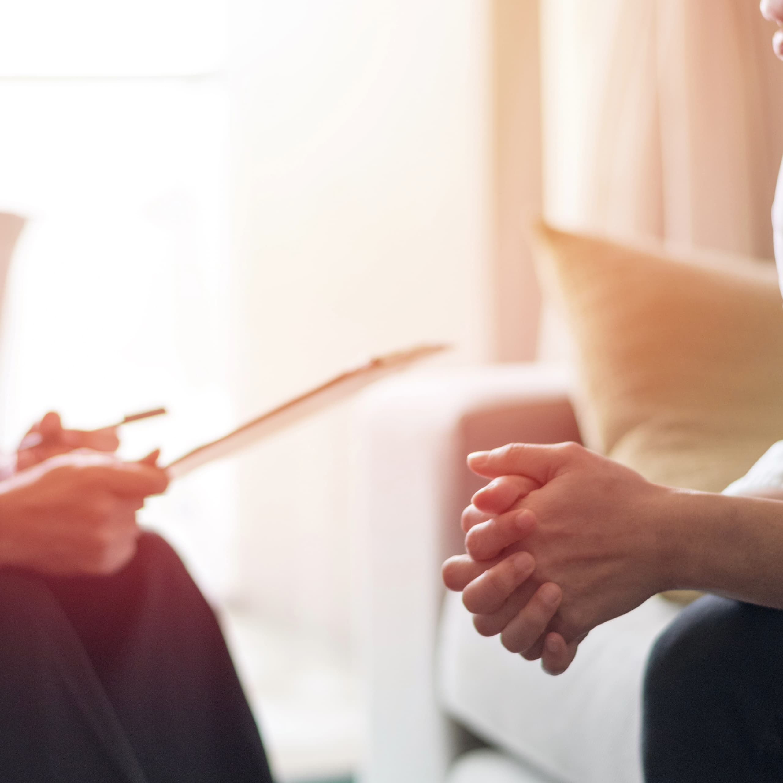 Warm and welcoming therapy consultation setting with Abby from Get Real Therapy